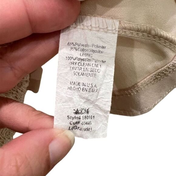 Final Touch Women's Ivory Textured Maxi Skirt Size L Casual Formal - Picture 4 of 4